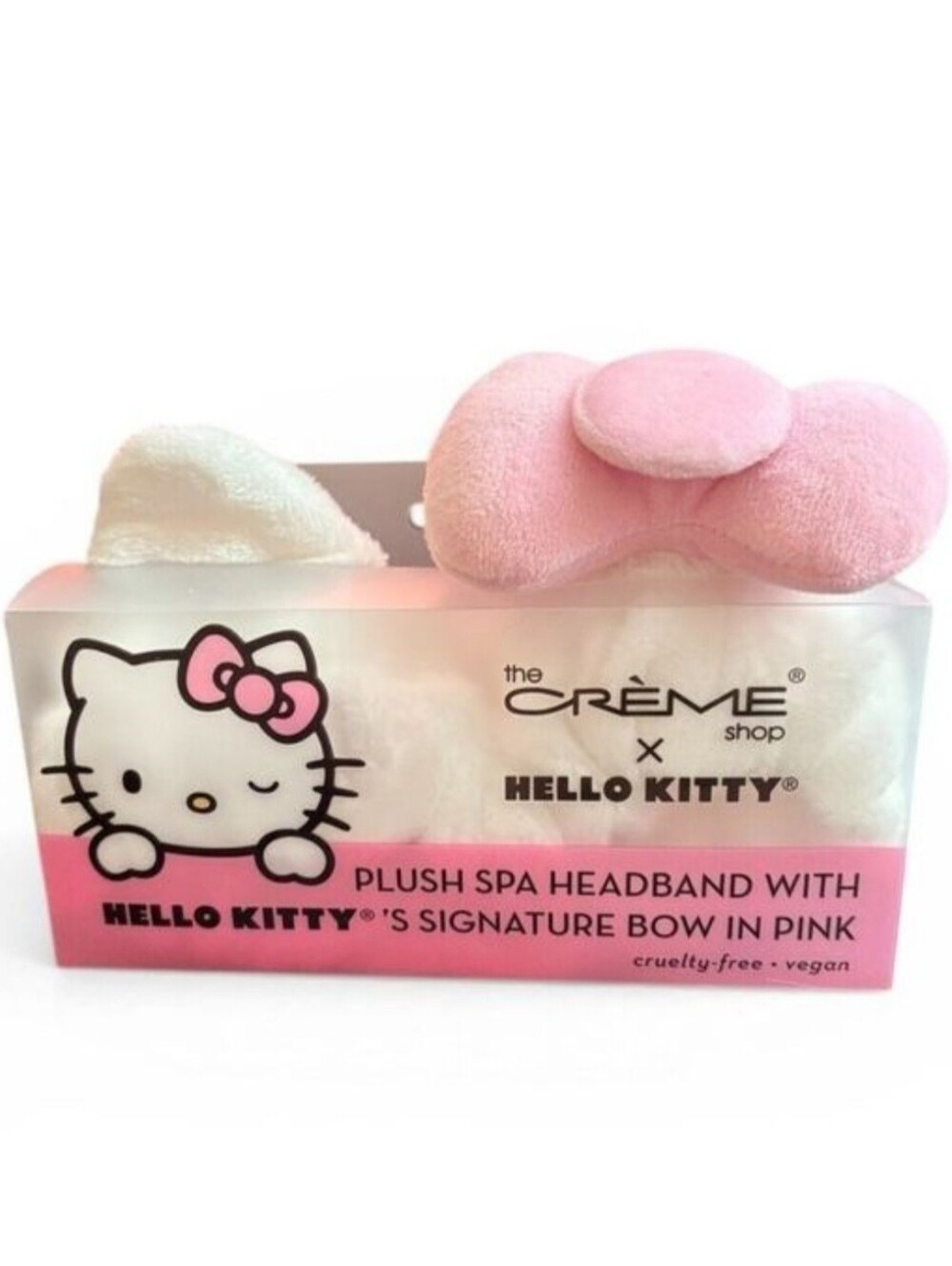 Hello Kitty Plush Pink Spa Headband with Signature Bow